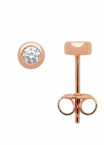 Adelia&acute;s Paar Ohrstecker ADELIA&acute;S "925 Silber Ohrringe Ohrstecker mit Zirkonia &Oslash; 5 mm", rosa (rose), Ohrringe, Damen, Silber 925 (Sterlingsilber), Paar Ohrstecker