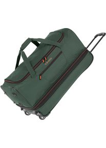 Reisetasche Travelite "BASICS, verschiedene Gr&ouml;&szlig;en und Farben", Damen, Gr. B/H/T: 70cm x 46cm x 37cm, gr&uuml;n (dunkelgr&uuml;n), Polyester, Taschen Reisetasche, Duffle Bag Reisegep&auml;ck Sporttasche Reisebag mit Trolleyfunktion