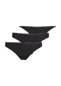 Slip "3 PACK MULTI SHAPE BOTTOM", Damen, Gr. XS (34), 3 Stk., schwarz (schwarz, schwarz, schwarz), Jersey, Obermaterial: 79% Polyamid, 21% Elasthan, Tommy Hilfiger Underwear, unifarben, k&ouml;rpernah, Unterhosen Slip, mit Shape Effekt