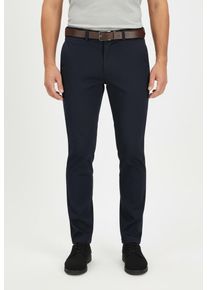 Jack & Jones Chinohose JACK & JONES "JPSTMARCO FRANCO CHINO W BELT", Herren, Gr. 29, L&auml;nge 30, blau (schwarz navy), Web, Obermaterial: 98% Baumwolle, 2% Elasthan, unifarben, slim fit kn&ouml;chellang, Hosen Chinohose
