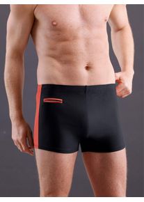 Badehose feel good, Herren, Gr. 5, Normalgr&ouml;&szlig;en, orange (schwarz, terra), Elasthan, Polyamid, Badehosen Badehose