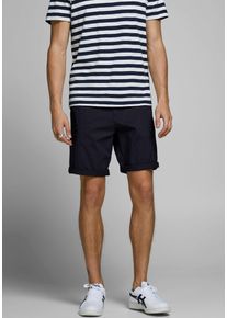 Only & Sons Chinoshorts ONLY & SONS "ONSMARK SHORTS 0209 NOOS", Herren, Gr. M, N-Gr, blau (night sky), Web, Obermaterial: 64% Viskose, 31% Polyester, 5% Elasthan, unifarben, normal, Hosen Chinoshorts