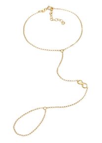 Schmuckset Elli "Armband Handchain Infinity 925 Silber" Gr. 16, gold, Schmuck_Sets, Damen, Blacklist, Silber 925 (Sterlingsilber), Schmuckset