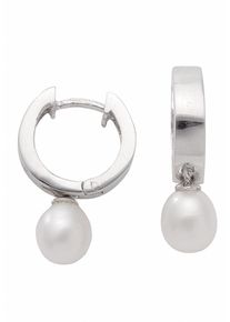 Adelia&acute;s Paar Creolen ADELIA&acute;S "925 Silber Ohrringe Creolen mit S&uuml;&szlig;wasser Zuchtperle &Oslash; 14,6 mm", gold (vergoldet), Ohrringe, Damen, Silber 925 (Sterlingsilber), Paar Creolen