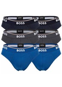 Slip BOSS "Slip Briefs 3P Power 6er Pack", Herren, Gr. L, blau, Obermaterial: 95% Baumwolle CO. 5% Elasthan EL., Unterhosen Slip