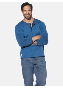 Rundhalspullover Jan Vanderstorm "Pullover AKSELBERG", Herren, Gr. 5XL, blau, Obermaterial: 100% Baumwolle CO., Pullover Rundhalspullover