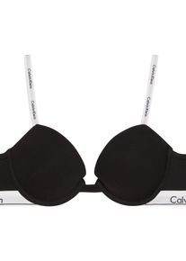 B&uuml;gel-BH "LIGHTLY LINED DEMI", Damen, Gr. 85, Cup B, schwarz, Web, Obermaterial: 53% Baumwolle, 35% Modal, 12% Elasthan, Calvin Klein Underwear, unifarben, figurumspielend, BHs B&uuml;gel-BH, Mit B&uuml;geln, Cup B