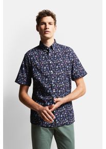 Kurzarmhemd Bugatti, Damen, Gr. S, Normalgr&ouml;&szlig;en, blau (marine), 100% Baumwolle, normal, Hemden Kurzarmhemd, mit sommerlichen Prints