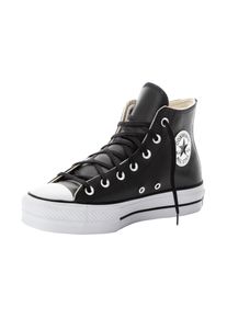 Sneaker Converse "CHUCK TAYLOR ALL STAR LEATHER PLATFORM", Damen, Gr. 38, schwarz-wei&szlig; (schwarz, wei&szlig;), Leder, Schuhe Sneaker