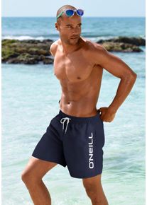 O`Neill Badeshorts O'NEILL "CALI 16'' SWIM SHORTS", Herren, Gr. M, N-Gr, blau (ink blau), Web, Obermaterial: 100% Polyester, Badehosen Badeshorts, mit Seiten- und Ges&auml;&szlig;taschen, schnell trocknend, Topseller
