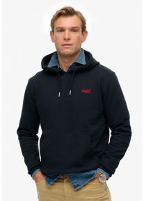 Kapuzensweatshirt Superdry "Essential Logo Hoodie Hb", Herren, Gr. S, blau (eclipse navy), Sweatware, Obermaterial: 80% Baumwolle, 20% Polyester, unifarben, loose fit normal, Rundhals, Rippb&uuml;ndchen, Sweatshirts Kapuzensweatshirt, Baumwollmischung, loose fit