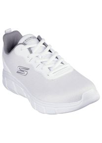 Sneaker Skechers "Bobs Sport&trade; B Flex &ndash; Chill Edge", Herren, Gr. 40, wei&szlig;, Lederimitat, Mesh, Schuhe Sneaker, Chunky Sneaker, Schn&uuml;rschuhe in veganer Verarbeitung