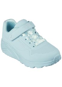 Sneaker Skechers "UNO LITE", M&auml;dchen, Gr. 33, blau (t&uuml;rkis), Lederimitat, Schuhe Sneaker, Plateausneaker, Retro Sneaker, Klettschuh im Monochrome Look