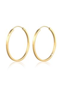 Paar Creolen Elli Premium "Ohrringe Geo Elli 925 Silber" Gr. 43,5, gold, Ohrringe, Damen, ohne Stein, Silber 925 (Sterlingsilber), Paar Creolen