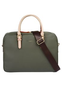 Aktentasche Bugatti "ELLA", Damen, Gr. B/H/T: 37cm x 27cm x 6cm onesize, gr&uuml;n, Kunstfaser, unifarben, Taschen Aktentasche