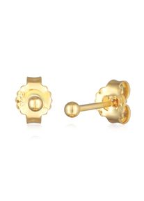Paar Ohrstecker Elli "Ohrringe Ohrstecker Kugel Klassisch Rund 925 Silber" Gr. 2, gold, Ohrringe, Damen, ohne Stein, Silber 925 (Sterlingsilber), Paar Ohrstecker