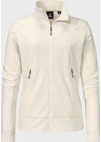 Sch&ouml;ffel Fleecejacke SCH&Ouml;FFEL "Fleece Jkt Style Blaueis WMS", Damen, Gr. 44, beige (9040, natur), Oberstoff: 94% Polyester, 6% Elasthan, regular fit, hoch geschlossener Ausschnitt, Jacken Fleecejacke