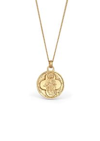 Kette mit Anh&auml;nger Elli "Halskette Marienfigur 925 Sterling Silver gold-plated" Gr. 45, gold, Halsketten, Damen, Silber 925 (Sterlingsilber), Kette mit Anh&auml;nger