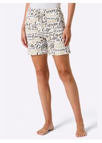 w&auml;schepur Schlafhose W&Auml;SCHEPUR, Damen, Gr. 44/46, Normalgr&ouml;&szlig;en, ecru, schoko, bedruckt, 50% Baumwolle, 50% Modal, bedruckt, gemustert, mehrfarbig, Hosen Schlafhose