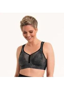Sport-BH Anita ACTIVE "Air Control Deltapad", Damen, Gr. 75, Cup E, grau (bubble grau), Netz, Obermaterial: 49% Polyamid, 39% Polyester, 12% Elasthan, Mesh, Netz, durchscheinend, matt, unifarben, Basic, regular fit, BHs Sport-BH, doppellagige Cups, gepolsterte Tr&auml;ger, mit Print, feminin, weich