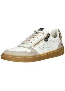 Sneaker Mustang SHOES "Mustang Shoes Sneaker Lederimitat", Damen, Gr. 38, grau (ice), Lederimitat, Schuhe Sneaker