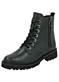 Schn&uuml;rstiefelette Remonte "Remonte Stiefelette Glattleder", Damen, Gr. 37, dunkelgr&uuml;n, Glattleder, Schuhe Schn&uuml;rstiefelette