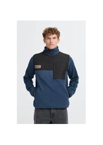 Cardigan Blend "BHMasi", Herren, Gr. L, marineblaus, Fleece, 100% Polyester, colorblocking, normal normal, hoch geschlossener Ausschnitt, elastischer Bund, Strickjacken, Modische Troyer-Fleecepullover mit Rei&szlig;verschluss