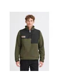 Cardigan Blend "BHMasi", Herren, Gr. 3XL, forest night, Fleece, 100% Polyester, colorblocking, normal normal, hoch geschlossener Ausschnitt, elastischer Bund, Strickjacken, Modische Troyer-Fleecepullover mit Rei&szlig;verschluss