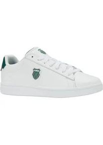 Sneaker K-Swiss "COURT SHIELD II", Herren, Gr. 40, wei&szlig;, posy gr&uuml;n, naval academy, Leder, Schuhe Sneaker