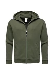 Sweatjacke Ragwear "Natten", Herren, Gr. S (48), olivgr&uuml;n, Material: 70% Baumwolle, 30% Polyester, Basic, l&auml;ssig geschnitten h&uuml;ftbedeckend, hoch geschlossener Ausschnitt, &Auml;rmel ohne &Auml;rmelschlitz B&uuml;ndchen, Sweatjacken Sweatjacke, Weiche Herren Alltagsjacke mit Kapuze