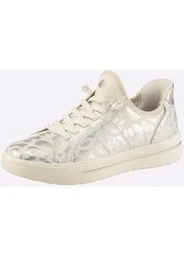 Sneaker Jana, Damen, Gr. 42, goldfarben, gemustert, Lederimitat, Textil, Schuhe Sneaker