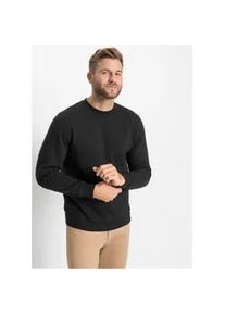 Sweatshirt bonprix "Sweatshirt", Herren, Gr. 56/58 (XL), schwarz, Sweatware, Obermaterial: 60% Baumwolle, 40% Polyester, regular fit h&uuml;ftlang, Rundhals, Sweatshirts Sweatshirt, Regular Fit, mit Rundhalsausschnitt, weich angeraute Innenseite