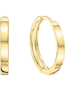 Paar Creolen Firetti "Schmuck Geschenk, Ohrringe, Gold 375", gold (gelbgoldfarben), Ohrringe, Damen, 15mm, Gelbgold 375, Paar Creolen