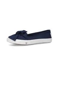 Ballerina Dockers BY GERLI, Damen, Gr. 43, blau (dunkelblau), Textil, Schuhe Ballerina, Freizeitschuh mit auff&auml;lliger Schleife