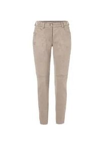 5-Pocket-Hose MAC "MACSLIM", Damen, Gr. 46, L&auml;nge 32, oxide braun, Web, Obermaterial: 97% Polyester, 3% Elasthan, slim fit kn&ouml;chellang, Hosen 5-Pocket-Hose, Veloursqualit&auml;t aus elastischem Material