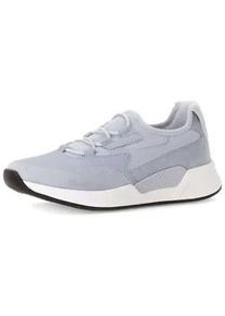 Sneaker Gabor "Sneaker low Materialmix Leder/Lederimitat", Damen, Gr. 40,5, blau, Schuhe Sneaker