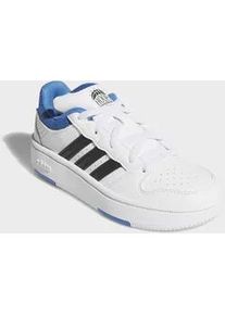 Sneaker Adidas SPORTSWEAR "HOOPS CLASSIC", Damen, Gr. 33, cloud wei&szlig;, ray blau, core schwarz, Synthetik, Schuhe Sneaker, mit Klettverschluss, f&uuml;r Kinder & Jugendliche