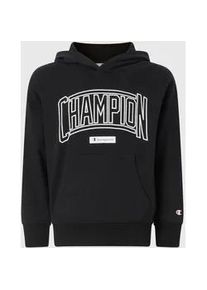 Kapuzensweatshirt Champion "COLLEGE Terry Hoodie Large Logo", Jungen, Gr. M (140/146), nbk, Obermaterial: 82% Baumwolle, 18% Polyester, Sweatshirts, f&uuml;r Kinder, mit Kapuze, f&uuml;r sportliche Aktivit&auml;ten