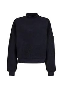 Sweater Urban Classics "Urban Classics Damen Ladies Sherpa Crewneck", Damen, Gr. M, schwarz, 100% Polyester, unifarben, Sweatshirts Sweater