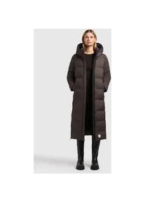 Steppmantel Khujo "MAYLA3", Damen, Gr. L, graphite grau, 100% Nylon, unifarben, eingesetzt elastischer Bund mit Windstopper, M&auml;ntel Steppmantel