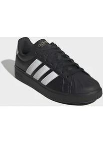 Sneaker Adidas SPORTSWEAR "STREETTALK", Herren, Gr. 42,5, core schwarz, ftwr wei&szlig;, matte gold, Synthetik, Schuhe Sneaker, inspiriert vom Design des Adidas Superstar, Topseller