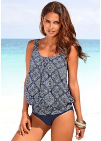 s.Oliver sheego Gro&szlig;e Gr&ouml;&szlig;en Oversize-Tankini, marine-bedruckt, Gr&ouml;&szlig;e 50 - Damen