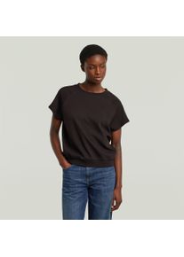 G-Star Raw T-Shirt G-STAR "Raglan", Damen, Gr. XS, dk schwarz, Single Jersey, Obermaterial: 100% Baumwolle, unifarben, regular fit h&uuml;ftbedeckend, Rundhals, Raglan&auml;rmel blind abgesteppte Kante, Shirts T-Shirt, Rundhalsform, mit angesetztem B&uuml;ndchen