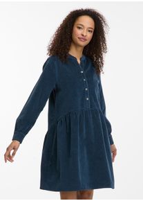 Midikleid Ragwear "MULL CORDY", Damen, Gr. XS, N-Gr, petrol, Jersey, Obermaterial: 98% Baumwolle, 2% Elasthan, unifarben, regular fit ca. Mitte Knie, Rundhals, Kleider Midikleid, Sommerkleid