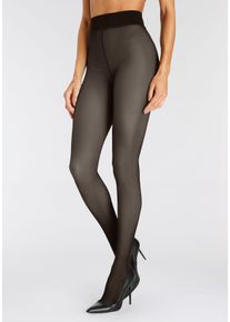 Thermostrumpfhose Lavana, Damen, Gr. S/M, schwarz, Obermaterial: 65% Polyamid, 35% Elasthan. Fleece: 100% Polyester, unifarben, Strumpfhosen Thermostrumpfhose, mit w&auml;rmendem Innen-Fleece