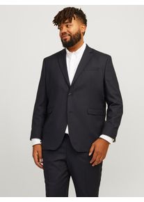 Jack & Jones PlusSize Sakko "JPRSOLARIS BLAZER NOOS PLS", Herren, Gr. 66, schwarz, Web, Obermaterial: 59% Polyester, 24% Wolle, 16% Viskose, 1% Elasthan, JACK & JONES PLUSSIZE, unifarben, slim fit, Sakkos Sakko