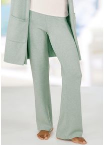 Strickhose Lascana, Damen, Gr. 44/46, N-Gr, gr&uuml;n (mint), Feinstrick, Obermaterial: 50% Viskose (LENZING&trade; ECOVERO&trade;), 28% Polyester, 22% Polyamid, meliert, bequem lang, Hosen Strickhose, l&auml;ssig aus hochwertigem Strick, Loungewear