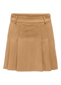 Minirock Only "ONLSTINA LIFE HW FAUX SUEDE SKIRT PNT", Damen, Gr. M (38), toasted coconut, Web, Obermaterial: 95% Polyester, 5% Elasthan, unifarben, kurz, R&ouml;cke Minirock