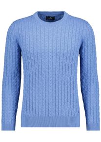 Rundhalspullover Ragman, Herren, Gr. 56, saphir, 746, Strick, 95% Baumwolle 5% Cashmere, Rundhals, Pullover Rundhalspullover