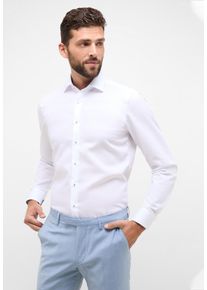 Langarmhemd Eterna "SLIM FIT", Damen, Gr. 44, Normalgr&ouml;&szlig;en, wei&szlig;, Popeline, 100% Baumwolle, schmal, Manschette, Hemden Langarmhemd, NON IRON (b&uuml;gelfrei)